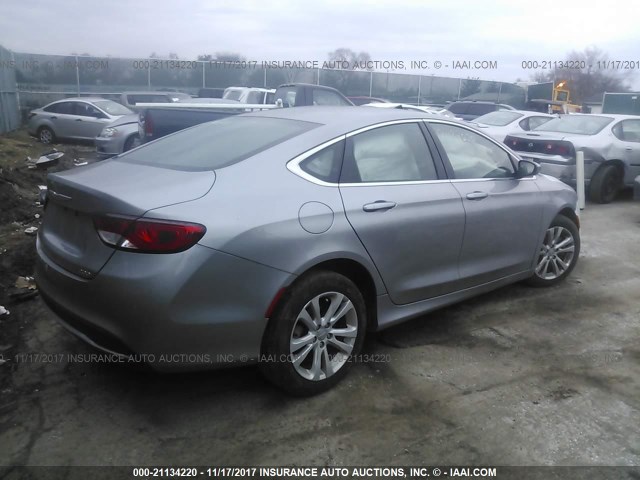 1C3CCCAB8FN552352 - 2015 CHRYSLER 200 LIMITED SILVER photo 4