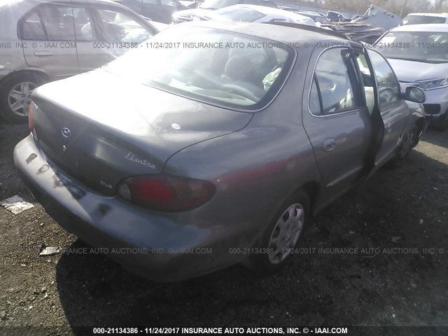 KMHJF35F8YU008168 - 2000 HYUNDAI ELANTRA GLS GRAY photo 4