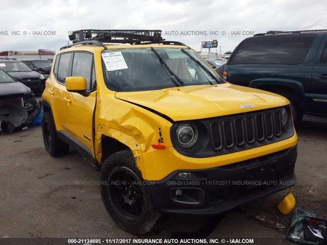 ZACCJABTXFPB82364 - 2015 JEEP RENEGADE LATITUDE YELLOW photo 1