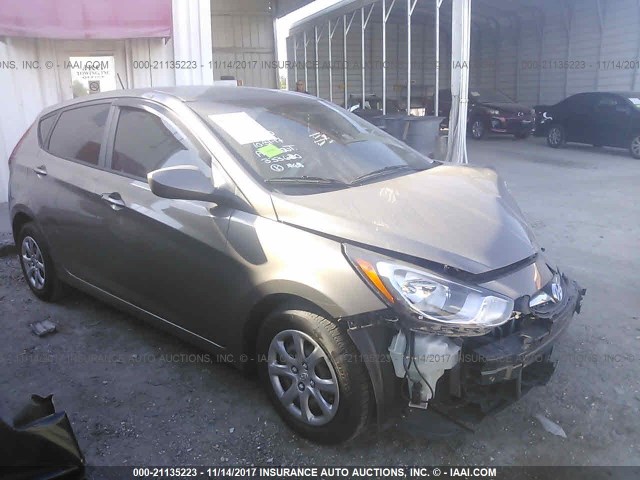 KMHCT5AE5EU141752 - 2014 HYUNDAI ACCENT GLS/GS GRAY photo 1