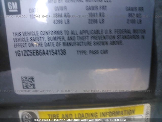 1G1ZC5EB6A4154138 - 2010 CHEVROLET MALIBU 1LT 灰色 照片 9