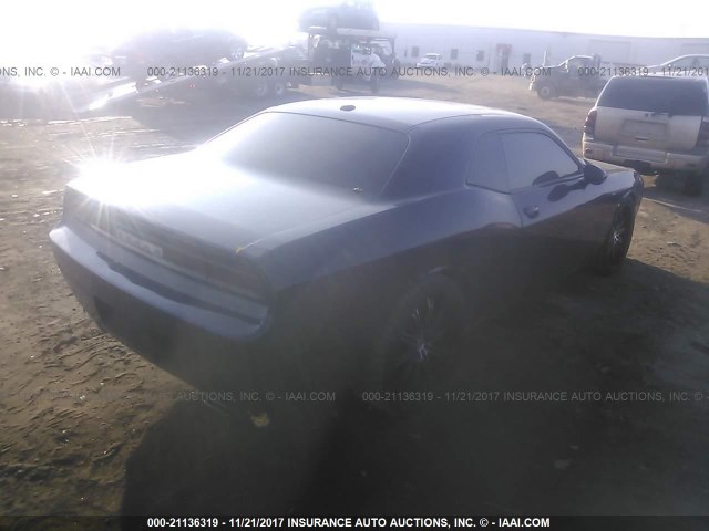 2C3CDYAG0CH127976 - 2012 DODGE CHALLENGER SXT BLUE photo 4