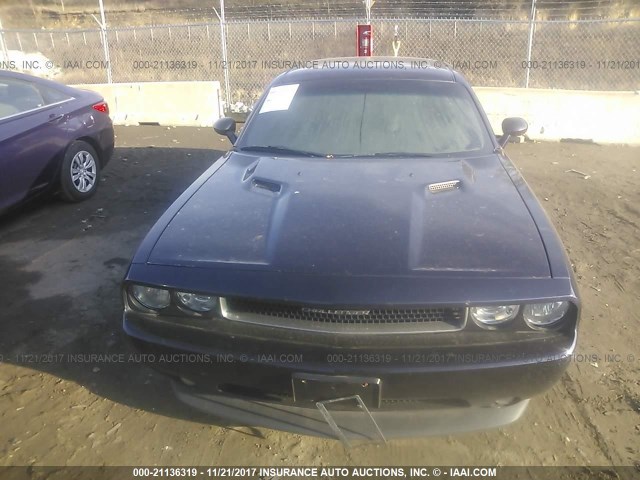 2C3CDYAG0CH127976 - 2012 DODGE CHALLENGER SXT BLUE photo 6