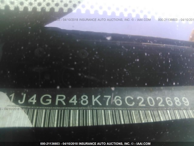 1J4GR48K76C202689 - 2006 JEEP GRAND CHEROKEE LAREDO/COLUMBIA/FREEDOM 银色 照片 9