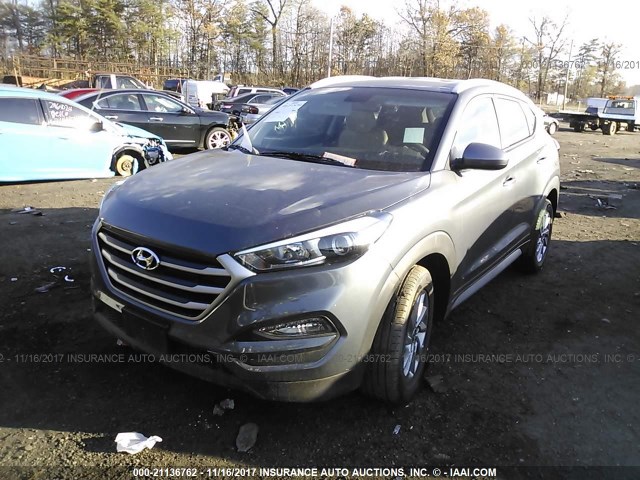 KM8J3CA41HU492617 - 2017 HYUNDAI TUCSON LIMITED/SPORT AND ECO/SE GRAY photo 2