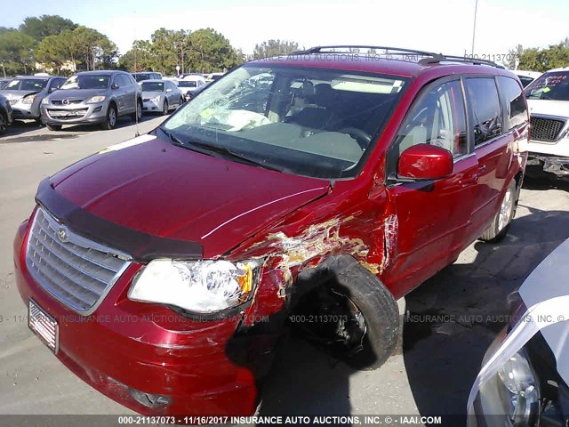 2A8HR54P88R800469 - 2008 CHRYSLER TOWN & COUNTRY TOURING RED photo 2