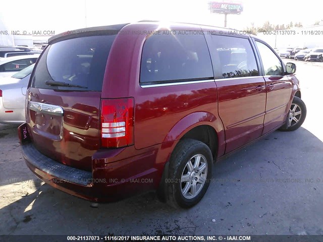 2A8HR54P88R800469 - 2008 CHRYSLER TOWN & COUNTRY TOURING RED photo 4