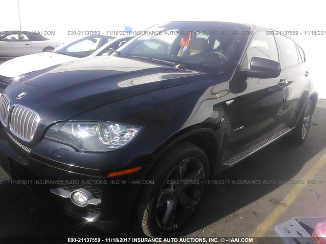 5UXFG8C51ALZ94779 - 2010 BMW X6 XDRIVE50I BLACK photo 2