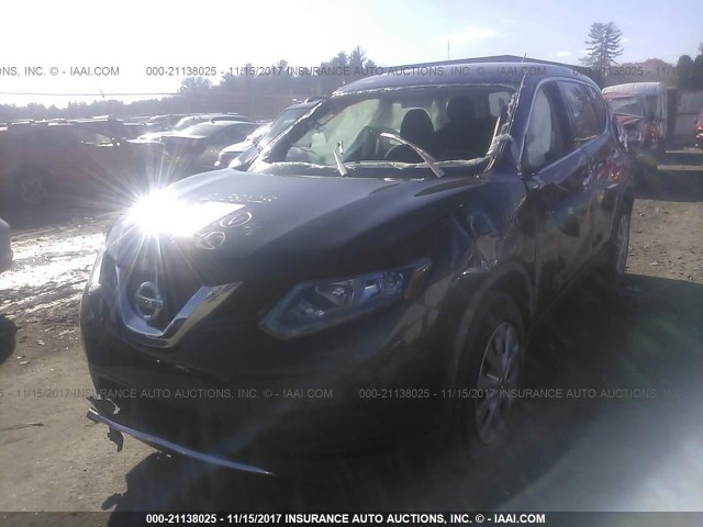 KNMAT2MT7FP521437 - 2015 NISSAN ROGUE S/SL/SV BLACK photo 2