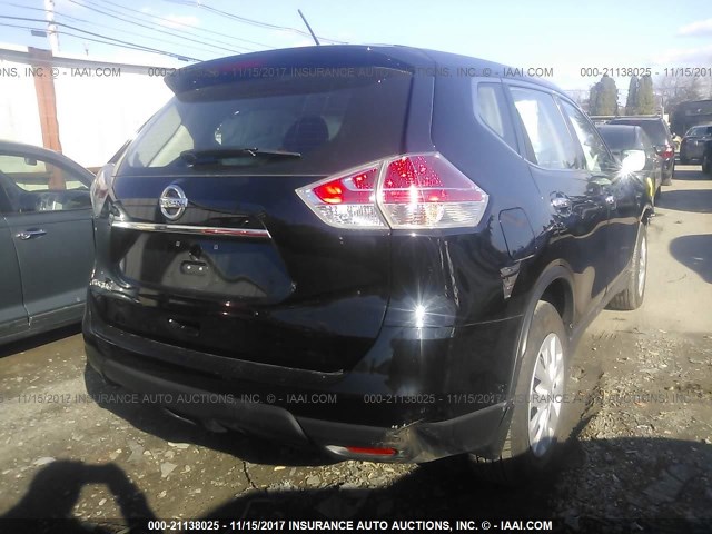 KNMAT2MT7FP521437 - 2015 NISSAN ROGUE S/SL/SV BLACK photo 4