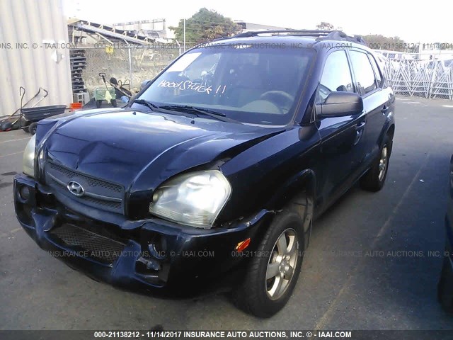 KM8JM12B06U412770 - 2006 HYUNDAI TUCSON GL BLACK photo 2