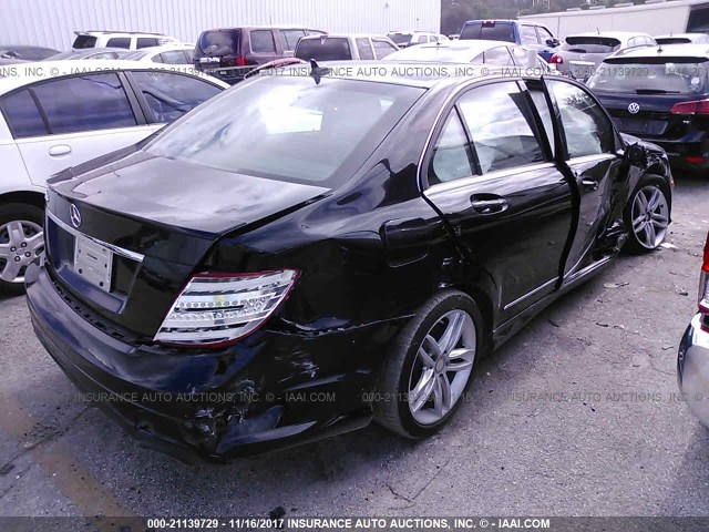 WDDGF8AB4DR247556 - 2013 MERCEDES-BENZ C 300 4MATIC BLACK photo 4