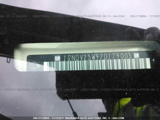 1GNDV23W97D179003 - 2007 CHEVROLET UPLANDER LS 金色 照片 9