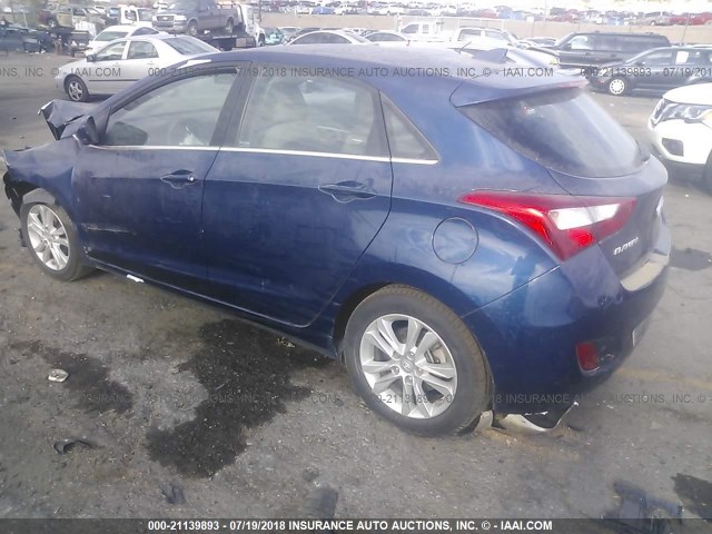 KMHD35LE2DU065424 - 2013 HYUNDAI ELANTRA GT Dark Blue photo 3