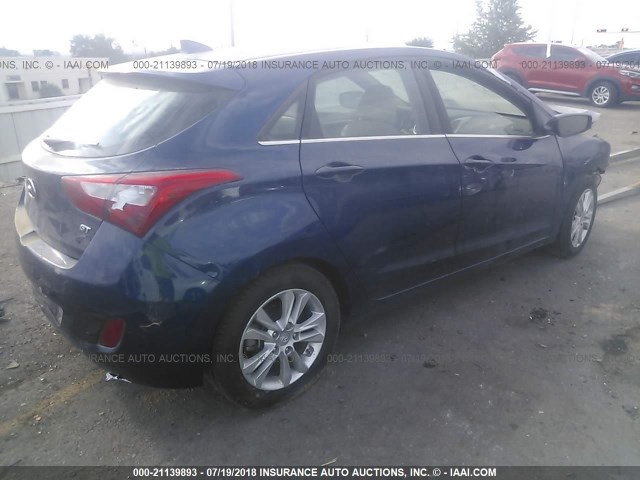 KMHD35LE2DU065424 - 2013 HYUNDAI ELANTRA GT Dark Blue photo 4