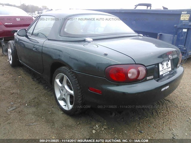 JM1NB353510214620 - 2001 MAZDA MX-5 MIATA LS GREEN photo 3