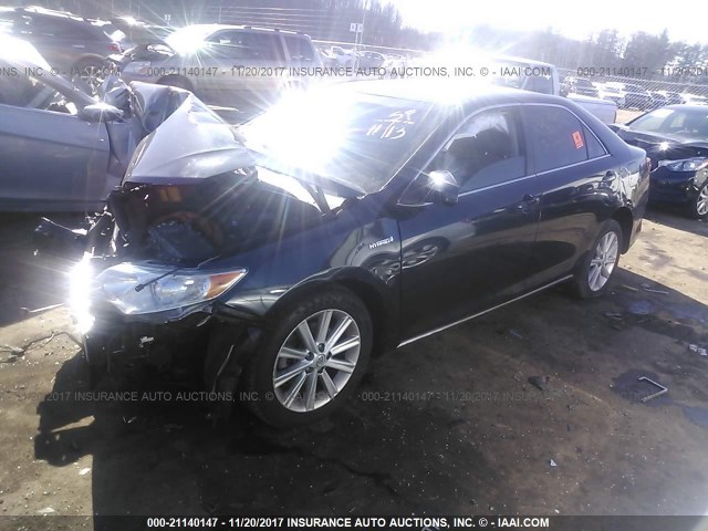 4T1BD1FK0DU064013 - 2013 TOYOTA CAMRY HYBRID/LE/XLE 蓝色 照片 2