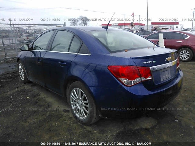 1G1PJ5SC3C7217000 - 2012 CHEVROLET CRUZE ECO BLUE photo 3