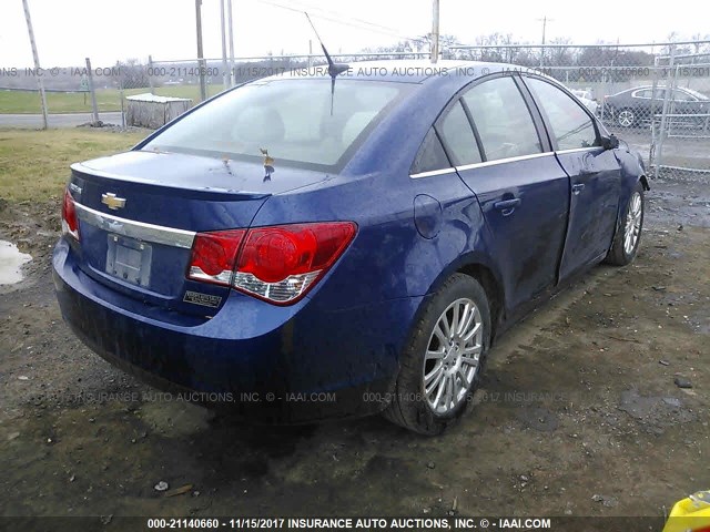 1G1PJ5SC3C7217000 - 2012 CHEVROLET CRUZE ECO BLUE photo 4