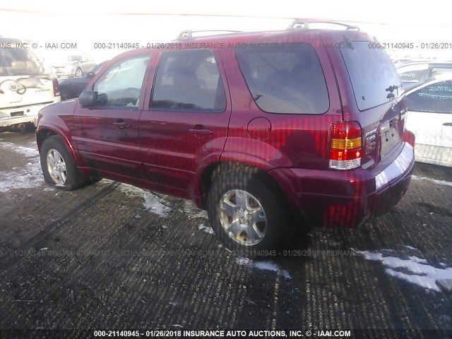 1FMCU94146KB99796 - 2006 FORD ESCAPE LIMITED RED photo 3