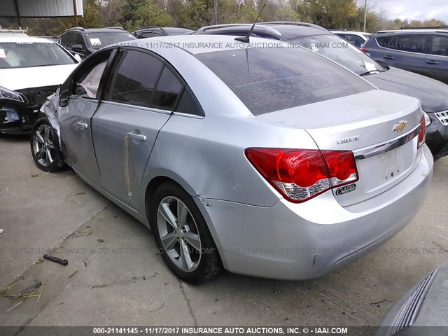 1G1PE5SB7D7177789 - 2013 CHEVROLET CRUZE LT SILVER photo 3