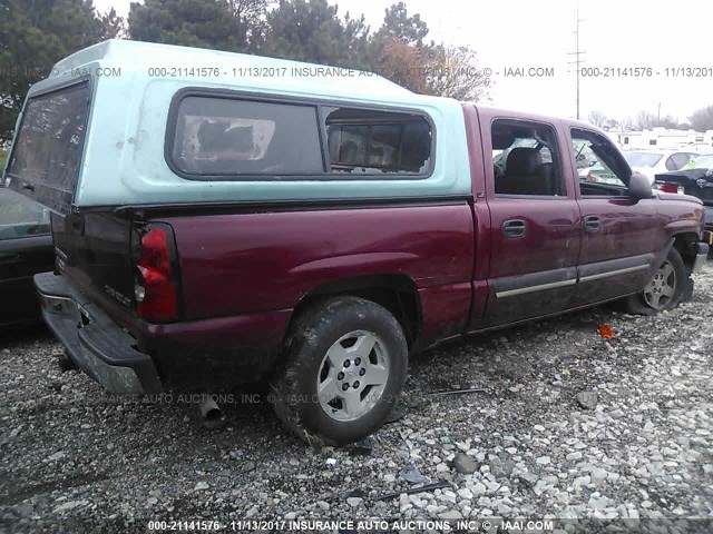 2GCEK13T651105892 - 2005 CHEVROLET SILVERADO K1500 RED photo 4