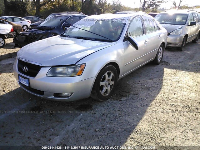 5NPEU46F56H061806 - 2006 HYUNDAI SONATA GLS/LX SILVER photo 2