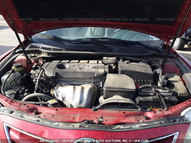 4T1BF3EKXBU717256 - 2011 TOYOTA CAMRY SE/LE/XLE RED photo 10