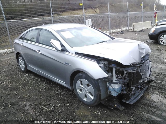 KMHEC4A46BA017609 - 2011 HYUNDAI SONATA HYBRID SILVER photo 1