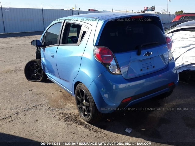 KL8CC6S90DC521557 - 2013 CHEVROLET SPARK 1LT Light Blue photo 3