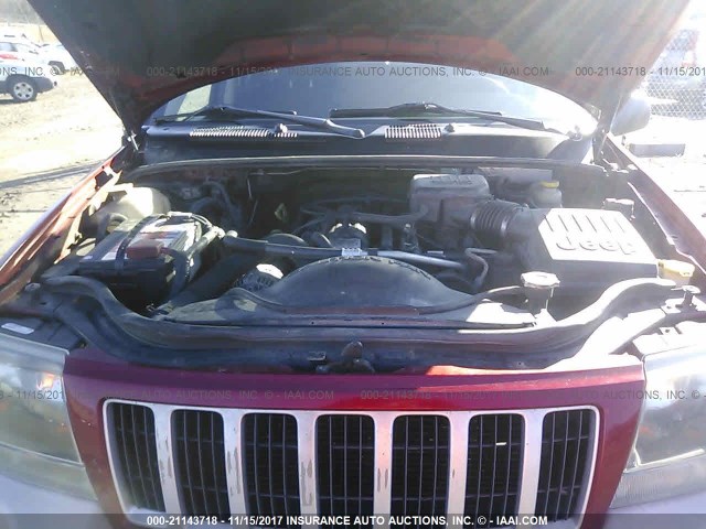 1J4GW48S84C146252 - 2004 JEEP GRAND CHEROKEE LAREDO/COLUMBIA/FREEDOM 红色 照片 10