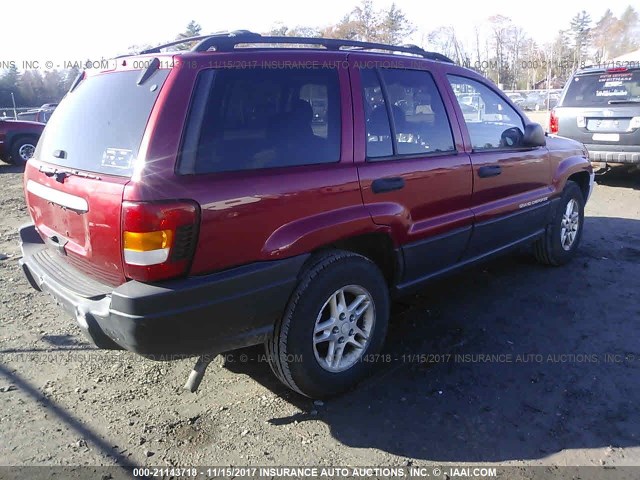 1J4GW48S84C146252 - 2004 JEEP GRAND CHEROKEE LAREDO/COLUMBIA/FREEDOM 红色 照片 4