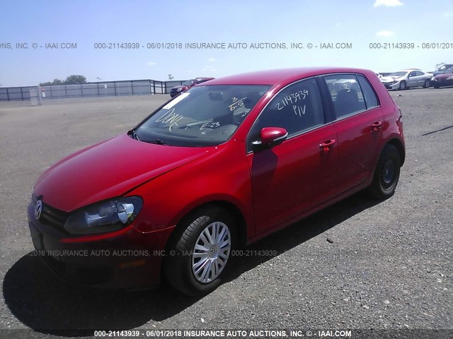 WVWDB7AJ1DW126785 - 2013 VOLKSWAGEN GOLF RED photo 2