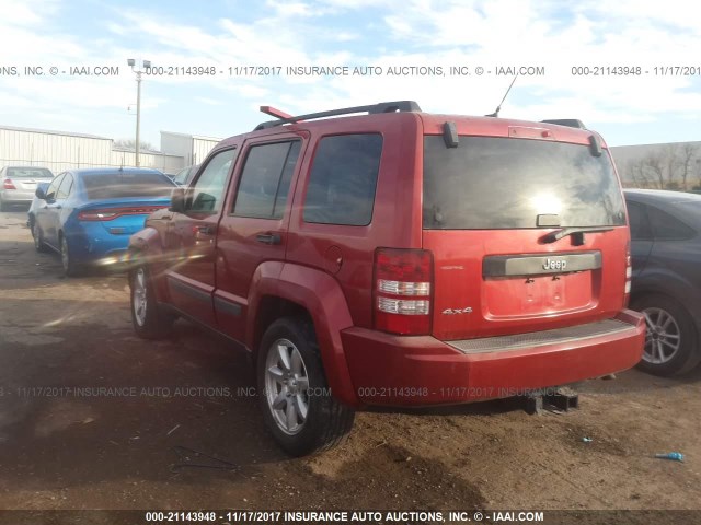 1J4PN2GK3AW136330 - 2010 JEEP LIBERTY SPORT RED photo 3