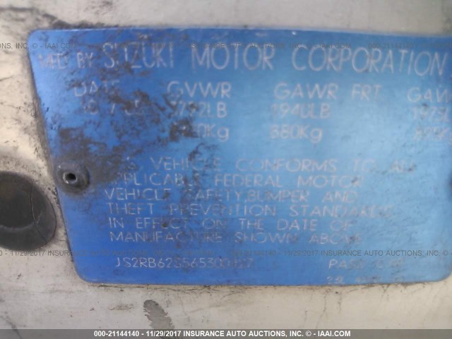 JS2RB62S565300427 - 2006 SUZUKI AERIO SILVER photo 9