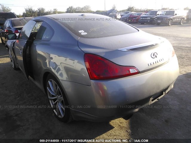 JNKCV64E58M110763 - 2008 INFINITI G37 JOURNEY/SPORT GRAY photo 3