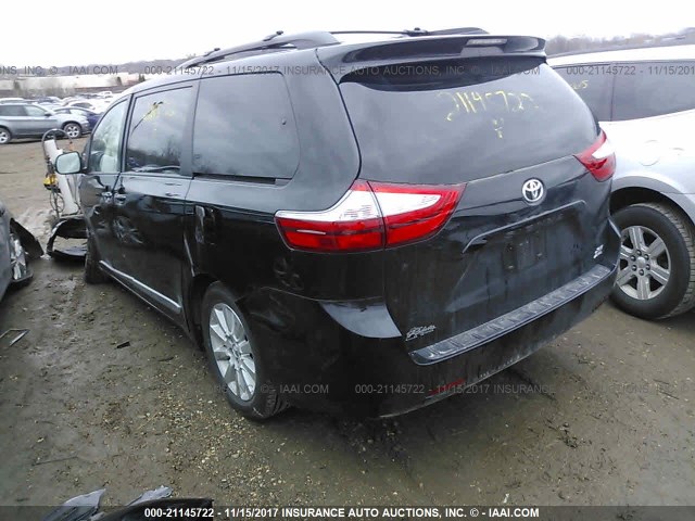 5TDDK3DC0FS096672 - 2015 TOYOTA SIENNA XLE/LIMITED BLACK photo 3