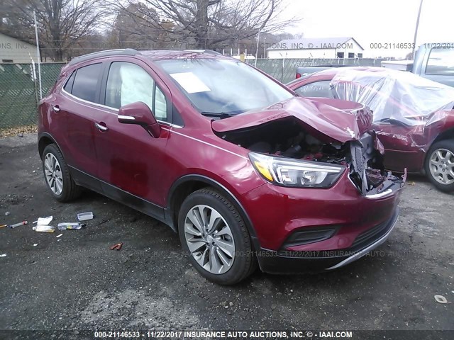 KL4CJASB0HB018832 - 2017 BUICK ENCORE PREFERRED RED photo 1