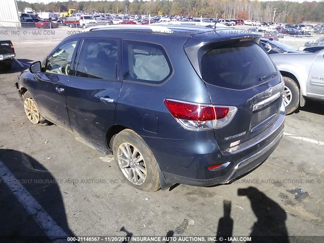 5N1AR2MN7EC715399 - 2014 NISSAN PATHFINDER S/SV/SL/PLATINUM 蓝色 照片 3