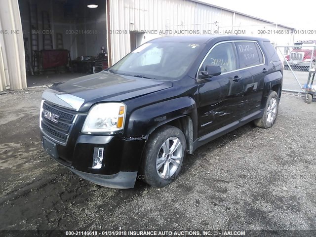 2CTALBEW8A6312939 - 2010 GMC TERRAIN SLE BLACK photo 2