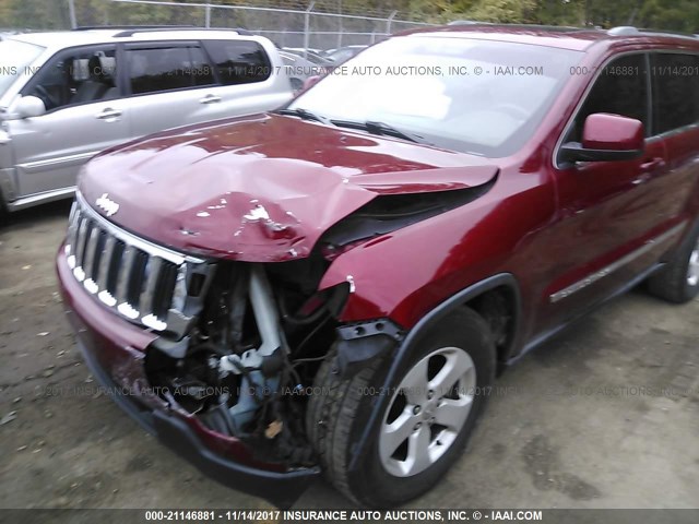 1C4RJFAG0CC221362 - 2012 JEEP GRAND CHEROKEE LAREDO MAROON photo 6