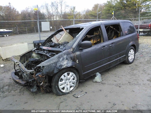 2C4RDGBG7FR634936 - 2015 DODGE GRAND CARAVAN SE GRAY photo 2