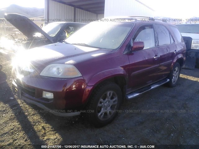 2HNYD18804H544968 - 2004 ACURA MDX TOURING RED photo 2