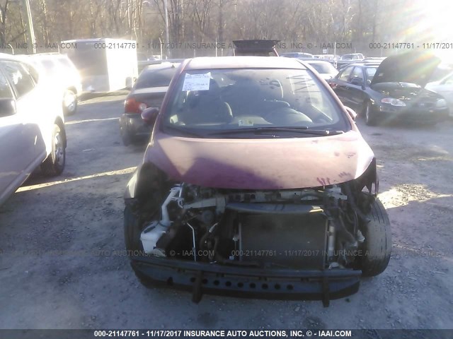 3N1CE2CP6FL353070 - 2015 NISSAN VERSA NOTE S/S PLUS/SV/SL/SR RED photo 6