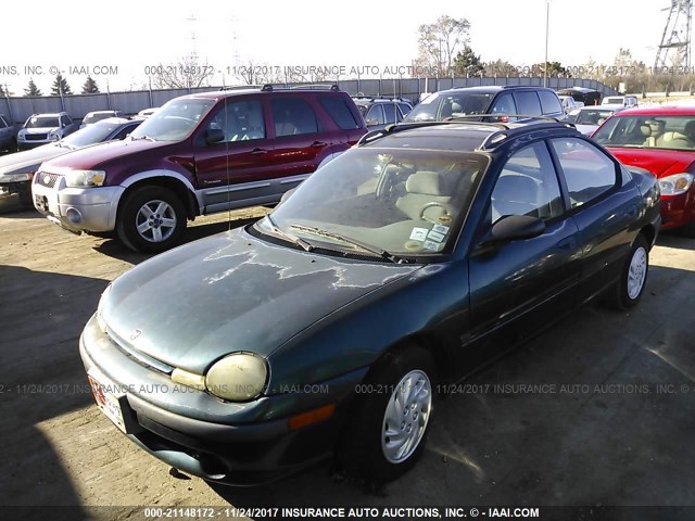 1B3ES67C3SD628764 - 1995 DODGE NEON SPORT GREEN photo 2