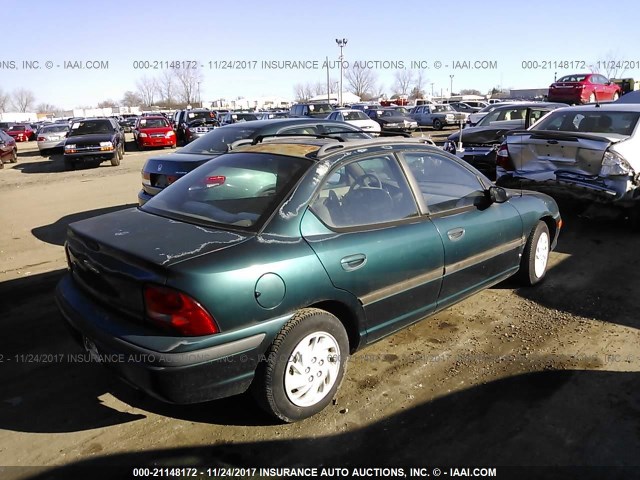 1B3ES67C3SD628764 - 1995 DODGE NEON SPORT GREEN photo 4