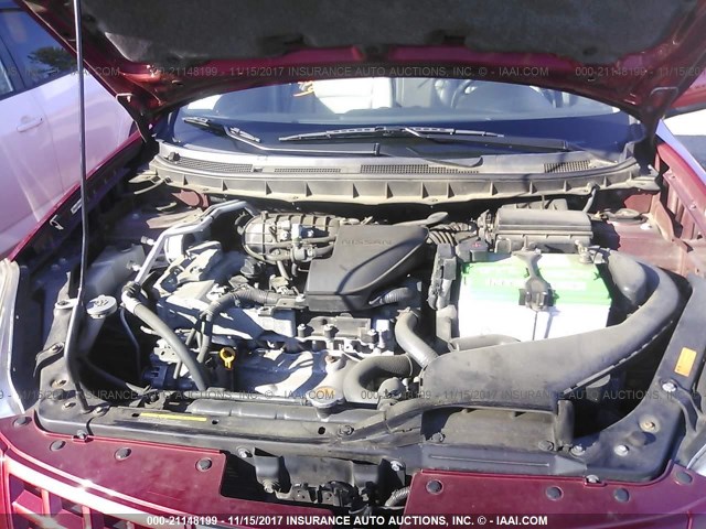 JN8AS58V18W144441 - 2008 NISSAN ROGUE S/SL RED photo 10