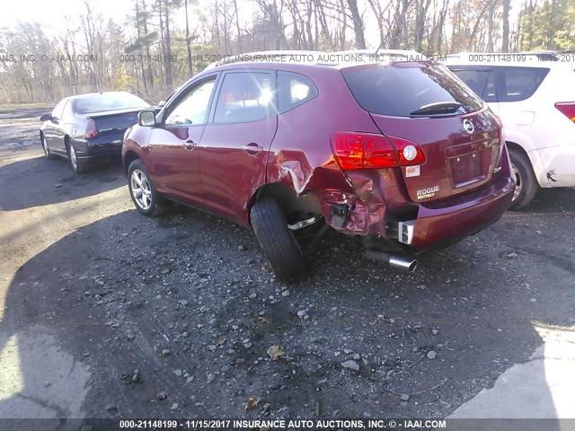 JN8AS58V18W144441 - 2008 NISSAN ROGUE S/SL RED photo 3