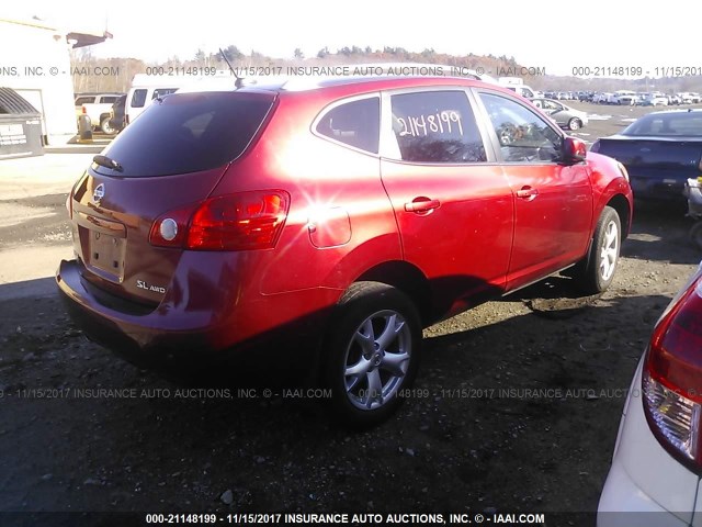 JN8AS58V18W144441 - 2008 NISSAN ROGUE S/SL RED photo 4