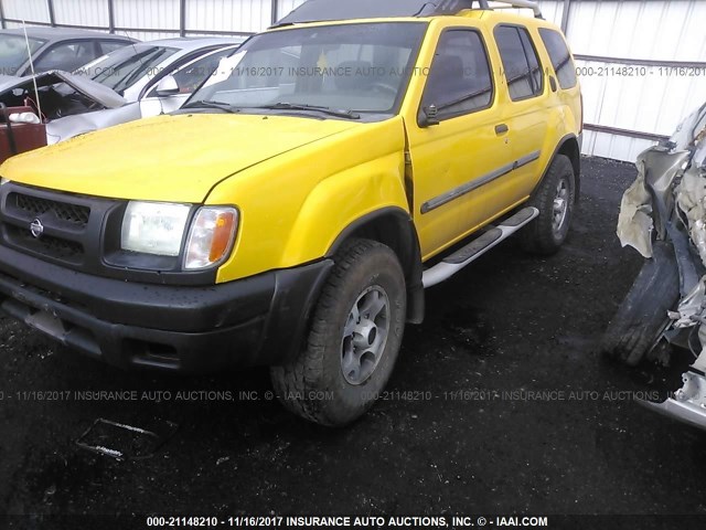 5N1ED28Y71C568919 - 2001 NISSAN XTERRA XE/SE YELLOW photo 2